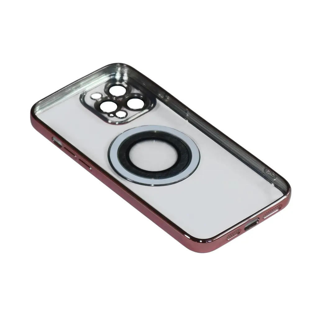 Магнитный чехол XON PhoneCase Magnetic для iPhone 12 Pro Max (PCMC1112400P 8260) Розовый/Прозрачный - фото 2