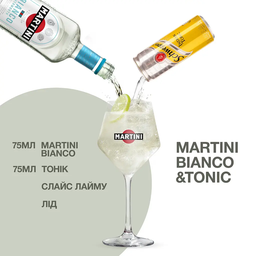 Уцінка. Вермут Martini Bianco 15% 1 л (28900) - фото 3