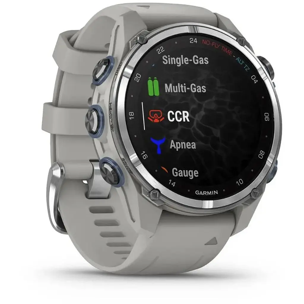 Смарт-годинник Garmin Descent Mk3 43 mm Stainless Steel with Fog Gray Silicone Band (010-02753-04/03 - фото 3