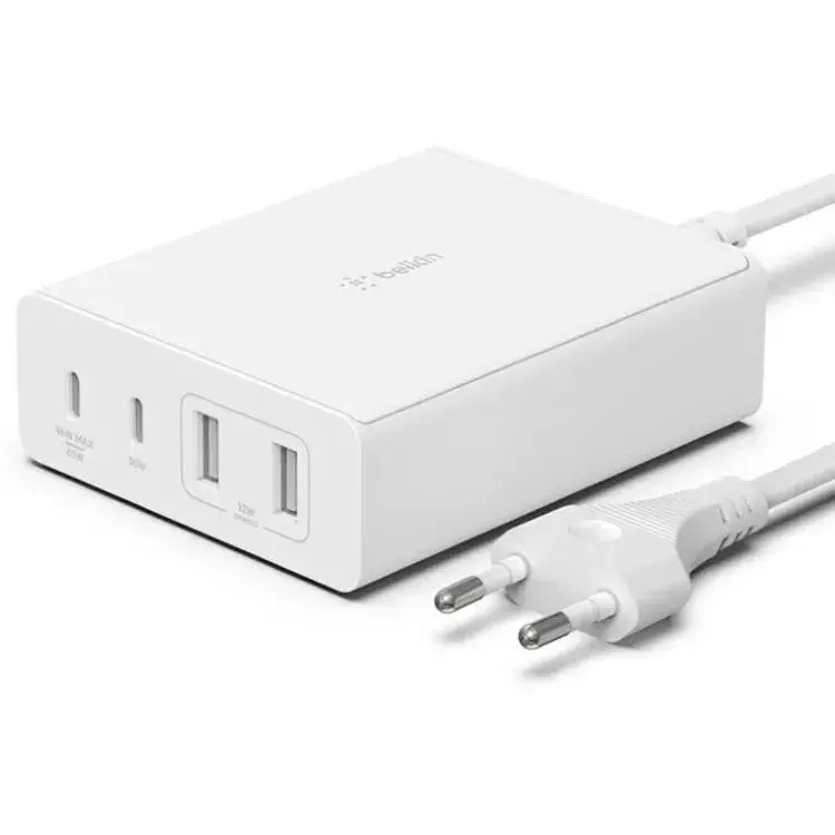 Мережевий зарядний пристрій Belkin Home Charger 108W Dual USB-С/USB-A (WCH010VFWH)