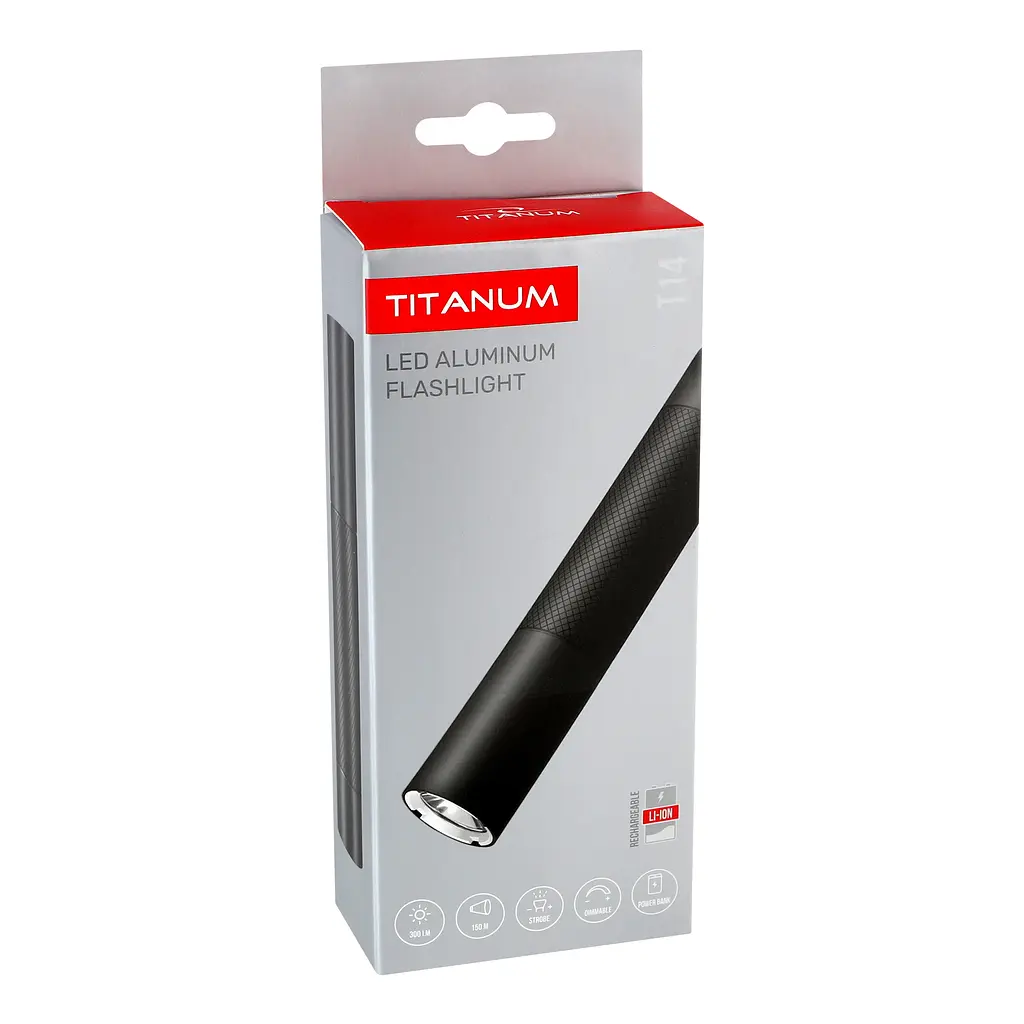 Ліхтар портативний Videx Titanum 300 Lm 5000 K чорний (TLF-T14B) - фото 3