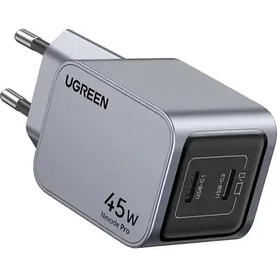 Зарядний пристрій Ugreen 2xUSB-C PD 45 Вт GaN X707 сірий (35008) - фото 6