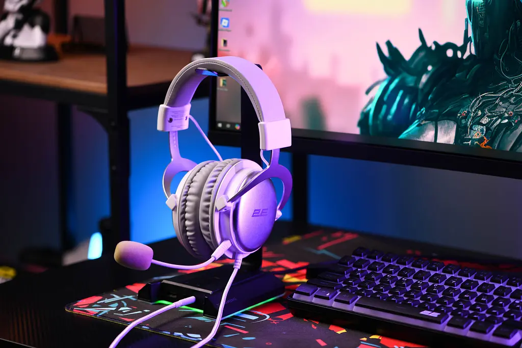 Навушники ігрові з мікрофоном 2E GAMING HG355 White 7.1, mini-jack/dual 3.5 мм/USB-A, 1.5/1.5/0.2м - фото 7