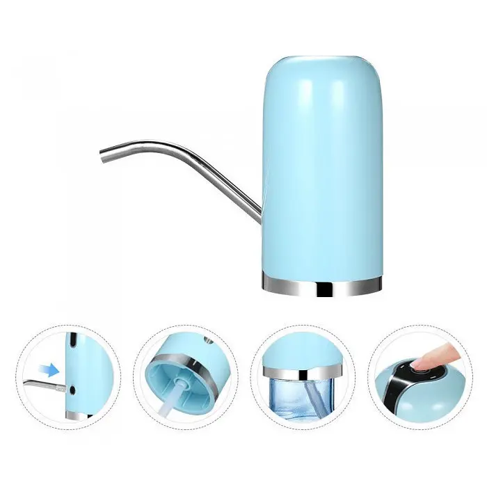 Електрична акумуляторна помпа для води Charging Pump C60 Блакитна - фото 4