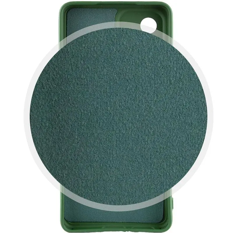 Чохол Getman TPU Liquid Silk Full Camera для Samsung Galaxy A35 Зелений/Dark green - фото 3