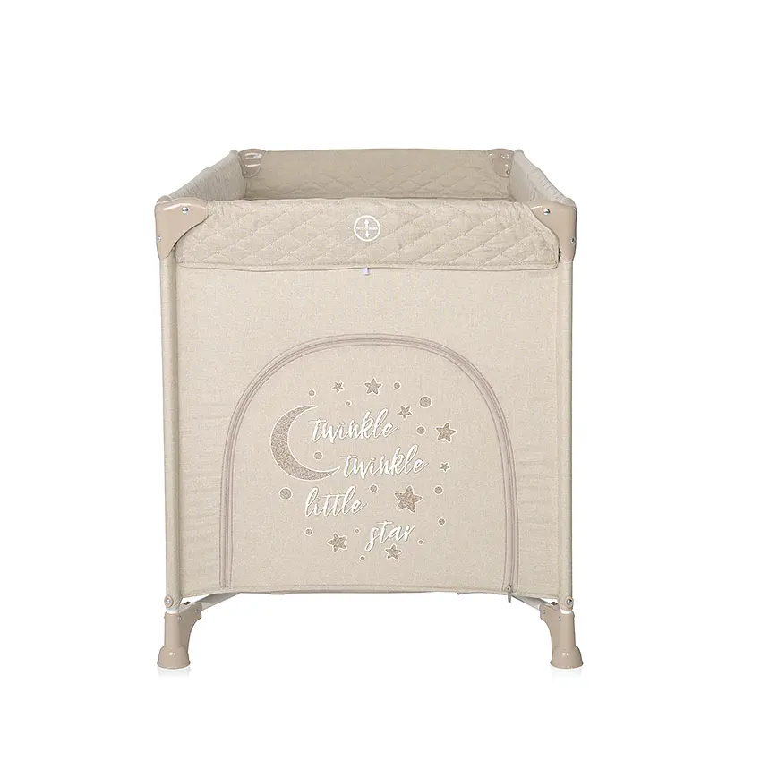 Дитячий манеж на колесах від народження до 3 років Noemi 1 Layer Fog Beige Star Lorelli Бежевий - фото 4