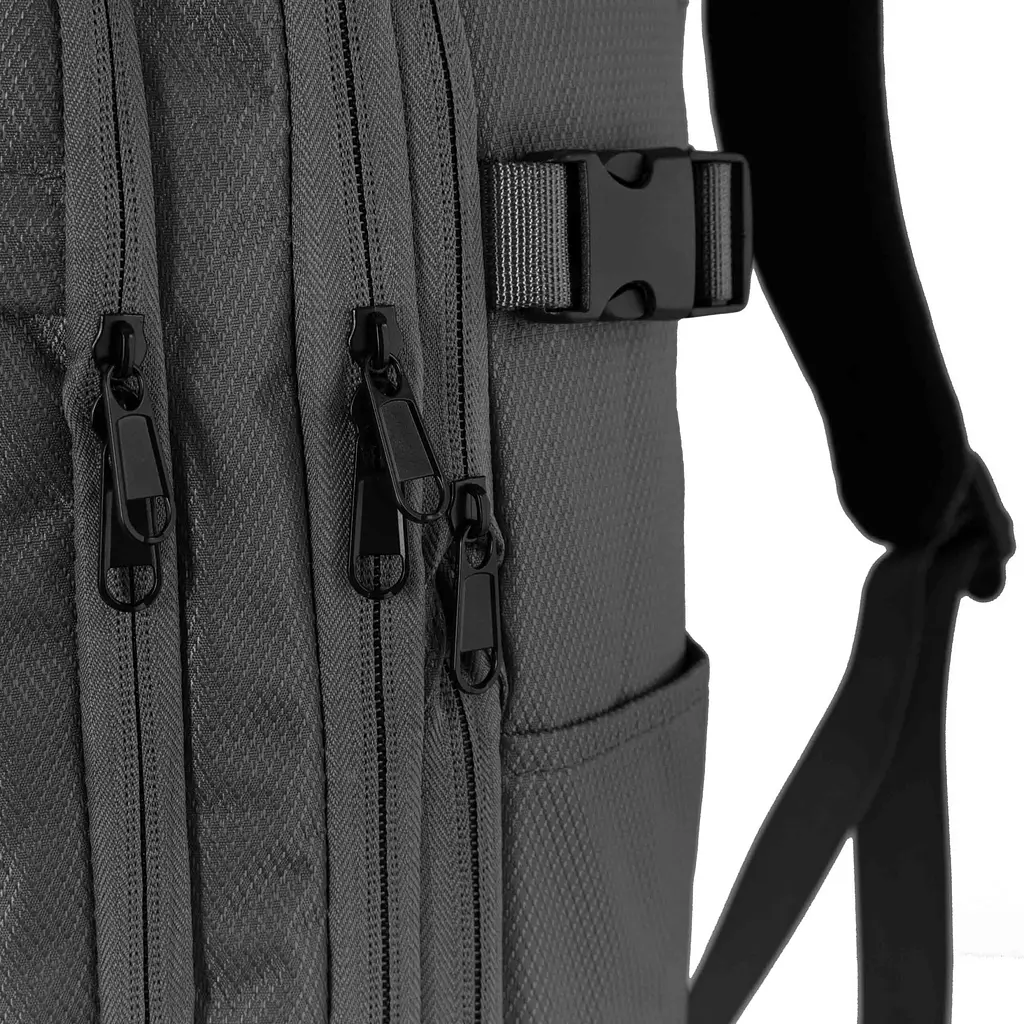 Рюкзак дорожній 2E Trek Cabin Size Grey, поліестер, EXP, 17/23л, з відсіком для ноутбука 16 - фото 5
