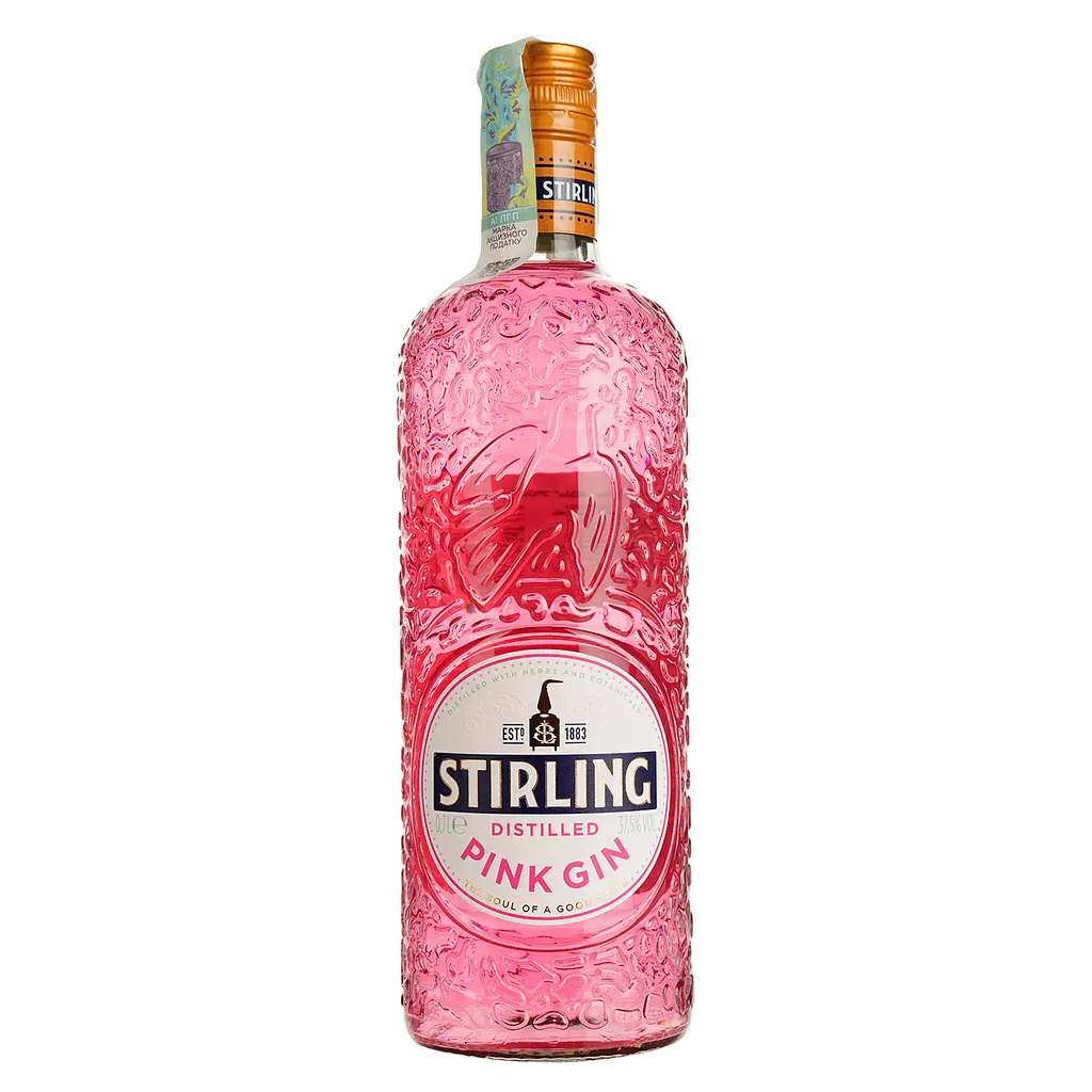 Джин Stirling Pink Gin 37.5% 0.7 л - фото 1