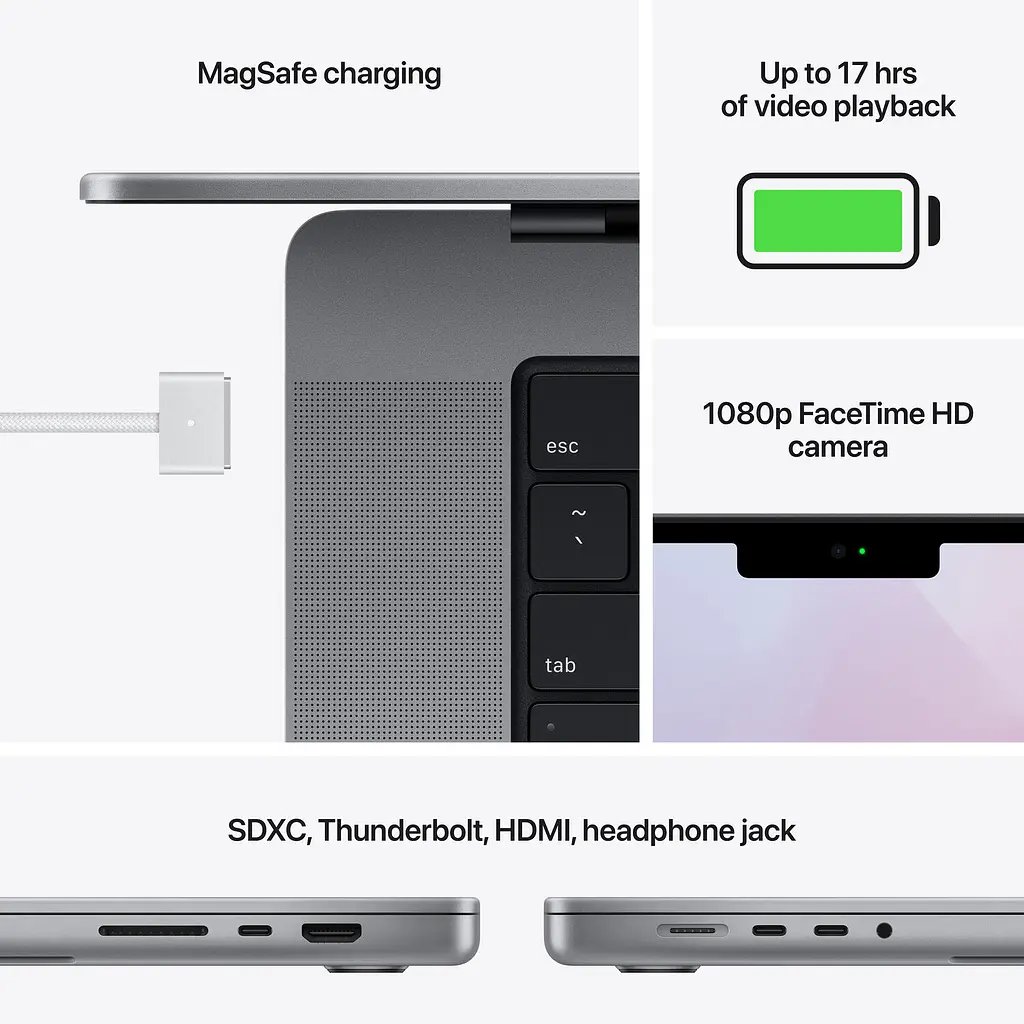 Ноутбук Apple MacBook Pro 14'' M1 Pro 16GB/1TB Space Gray [Z15G001VR, Z15G0022J] [76487] - фото 10