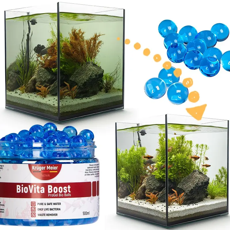 Бактерії в гельових кульках для акваріуму Kruger Meier BioVita Boost 500 мл - фото 9