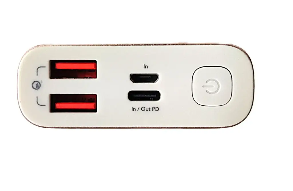 Портативное зарядное устройство Vonmählen Evergreen 10000mAh (вход: MicroUSB+Type-C, выход: Type-C, 2*USB) Rose Gold - фото 3