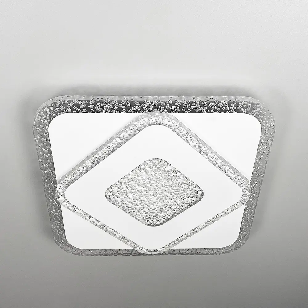 Стельовий або настінний світильник Ø 20 см з прозорим акрилом з бульбашками Line F 2230-200 Q WT - фото 3