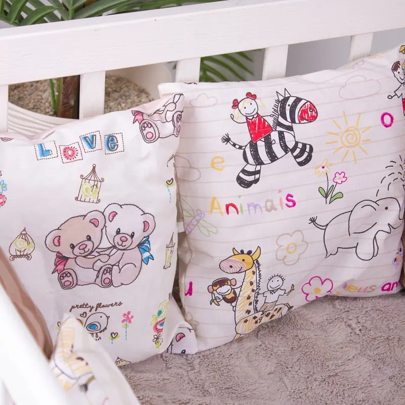 Подушки-борти MirSon Kids Time 18-300 Cream time бежеві 12 шт. - фото 13