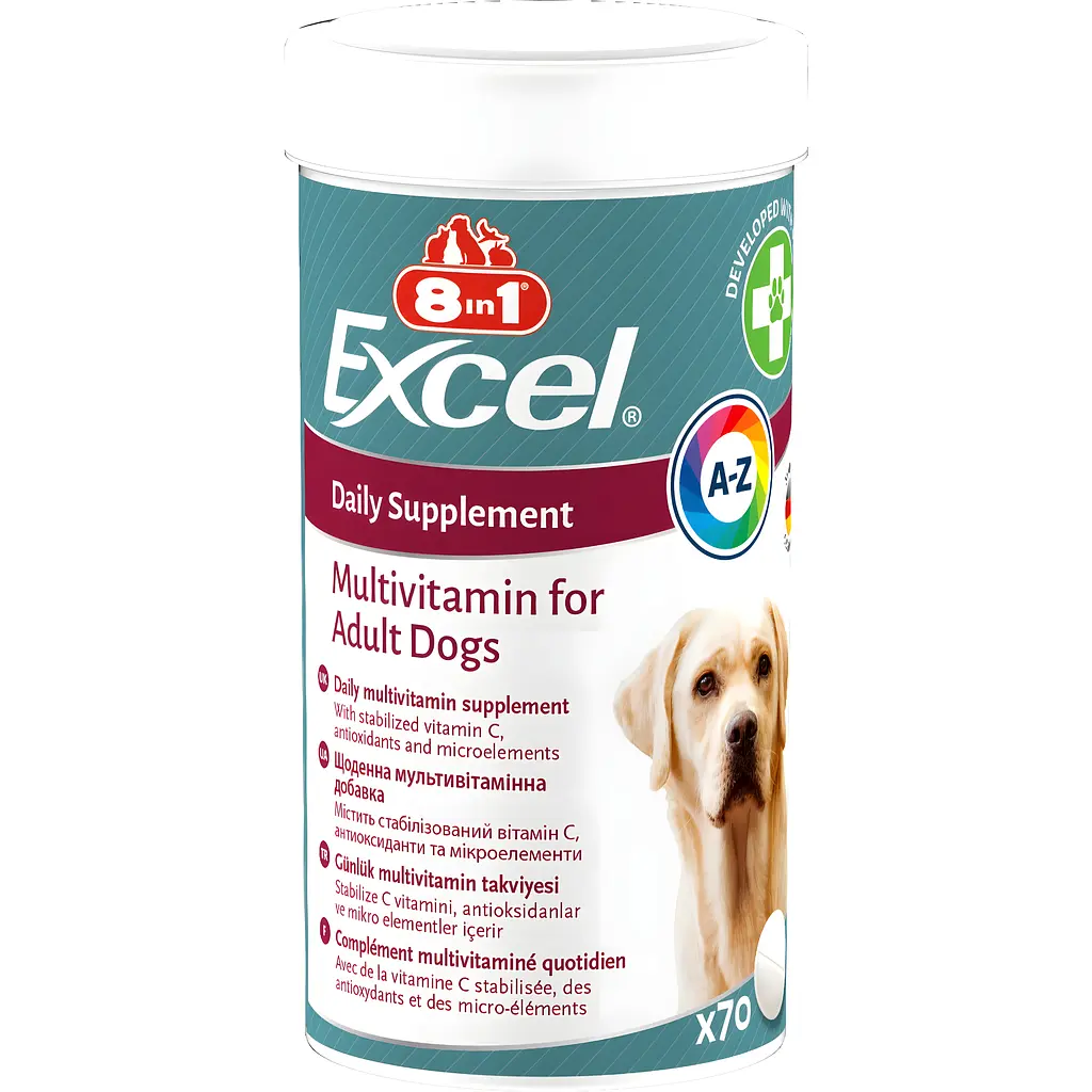 Витамины для взрослых собак 8in1 Excel Multi Vitamin Adult 70 таблеток (660435/108665) - фото 4