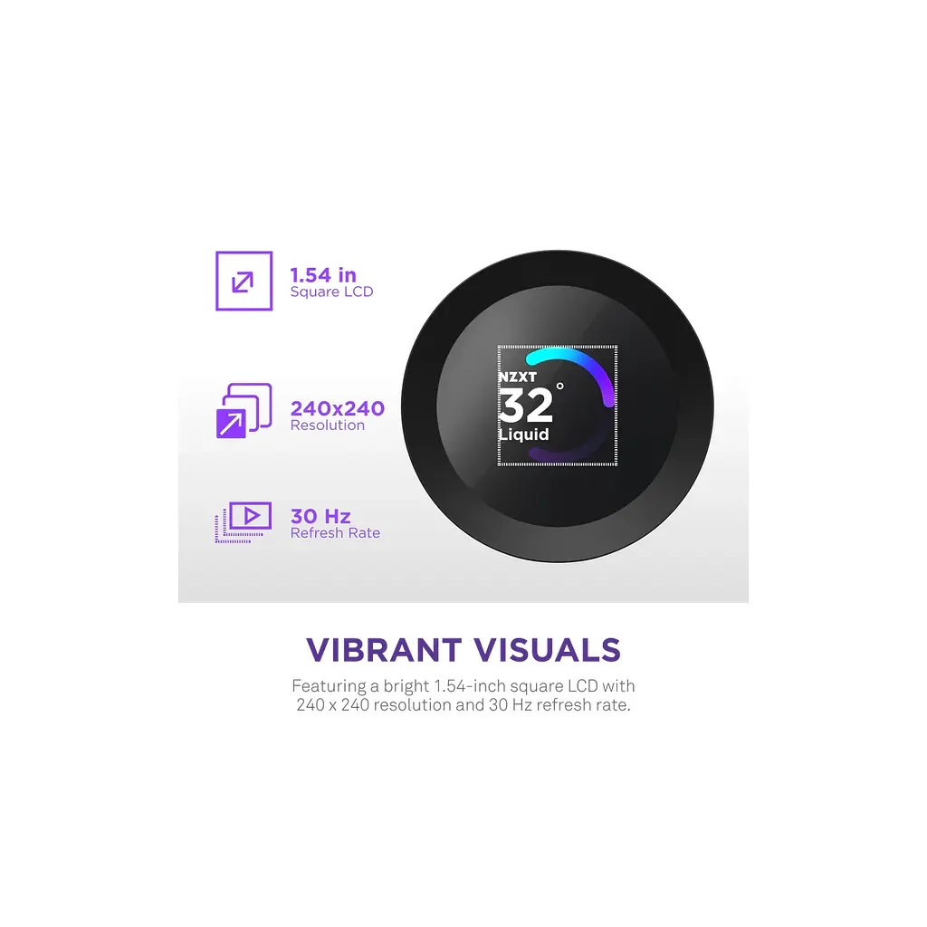 Система рідинного охолодження NZXT Kraken Plus V2 360mm AIO liquid cooler w/Displ (RL-KN360-B2) - фото 6