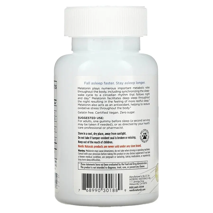 Мелатонін Nordic Naturals Melatonin 1.5 mg Gummies, 60 жувальних таблеток - фото 3