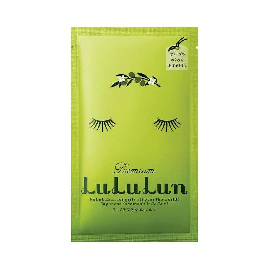 LULULUN Face Mask Shodoshima Olive живильна маска з екстрактом оливкового листя, 1 шт х 5 уп - фото 2