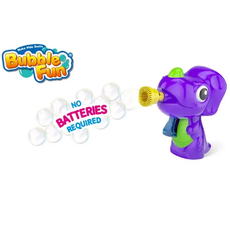 Набор для пузырей Bubble Fun Динозаврик с бутылкой фиолетовый (DHOBB10124J) - фото 1