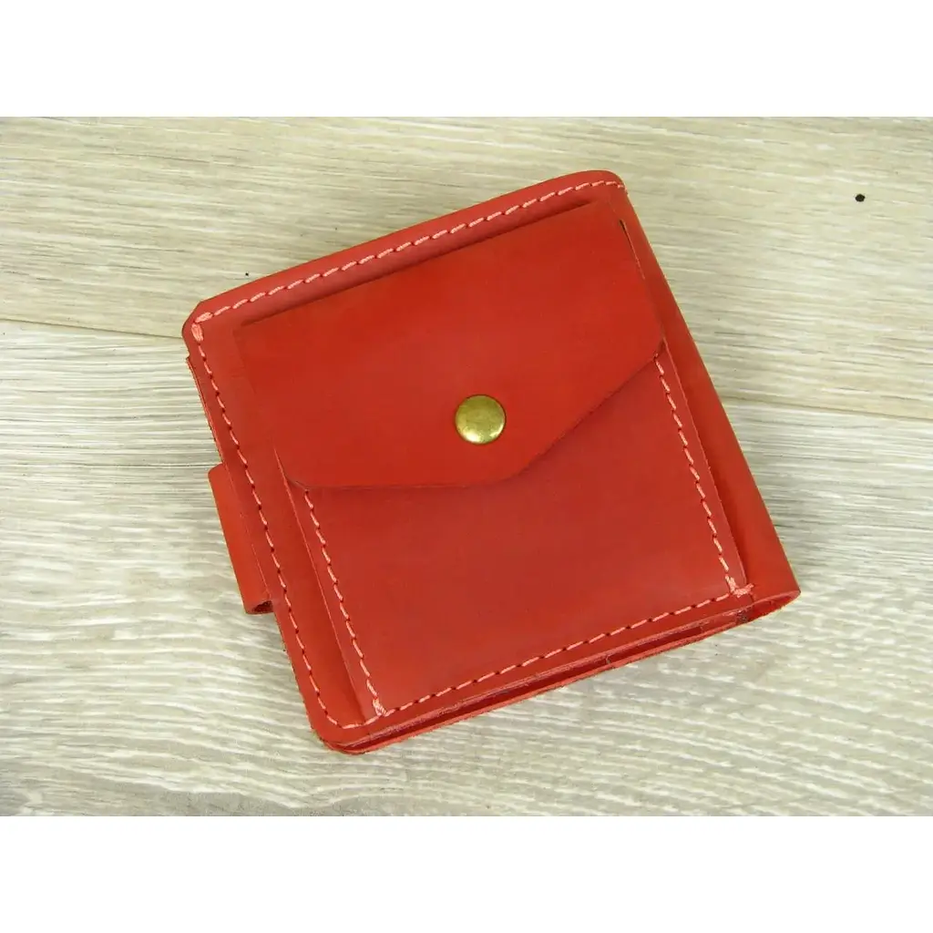 Кошелек женский портмоне GS кожаный красный - фото 6