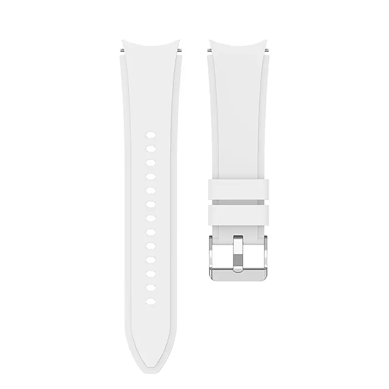 Ремінець для Samsung Galaxy Watch 5 44mm - білий ширина кріплення 20мм силікон Watchbands Galaxy Classic (W42-7WB88138047) - фото 3