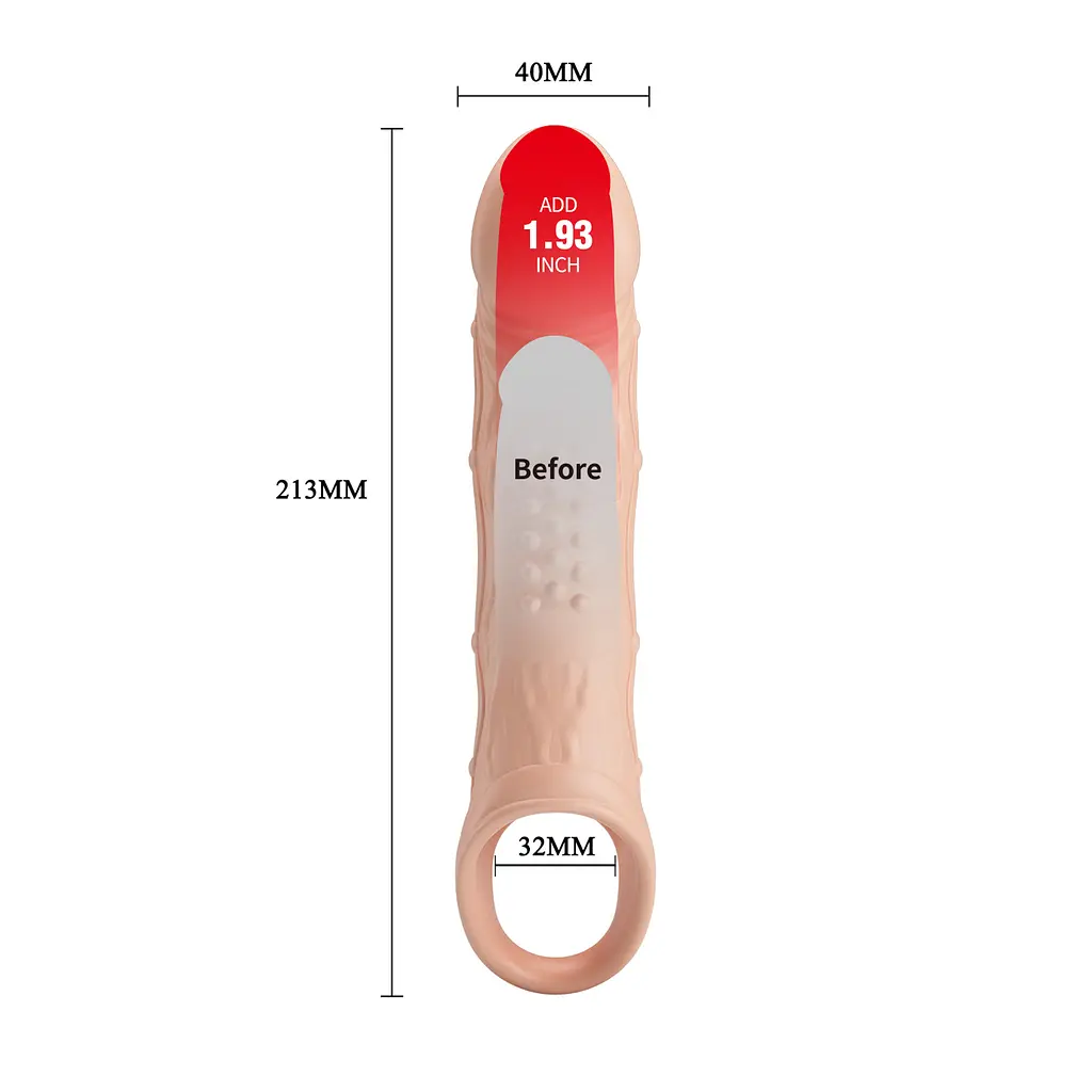 Подовжуюча насадка на пеніс PRETTY LOVE Penis Sleeve BRAD PRETTY LOVE BI-026240Z 103674 - фото 7