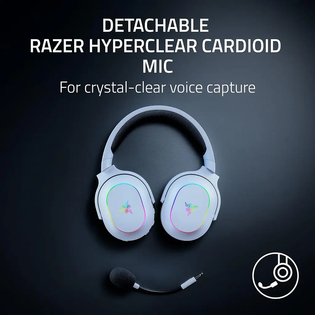 Гарнітура ігрова Razer Barracuda X Chroma BT/WL RGB білий (RZ04-05220200-R3M1) - фото 6