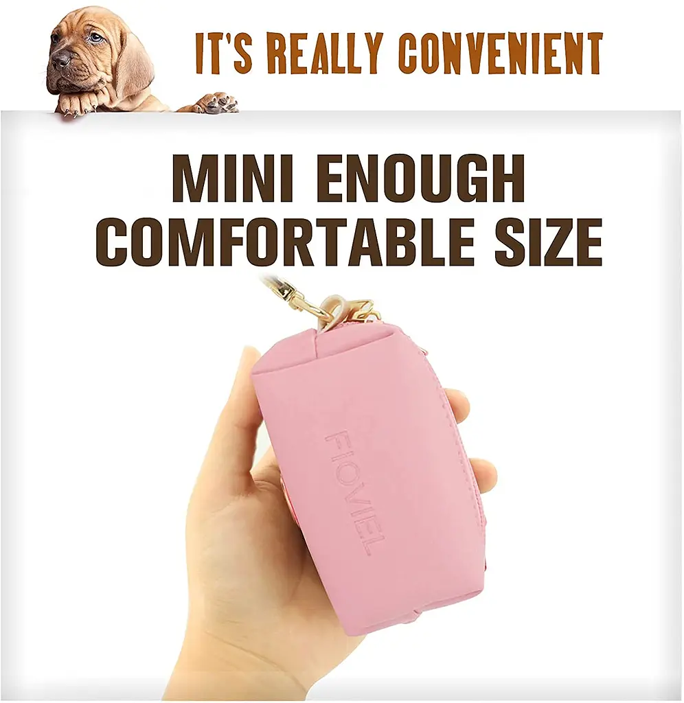 Диспенсер для біопакетів Fioviel dog poop bag dispenser рожевий - фото 7