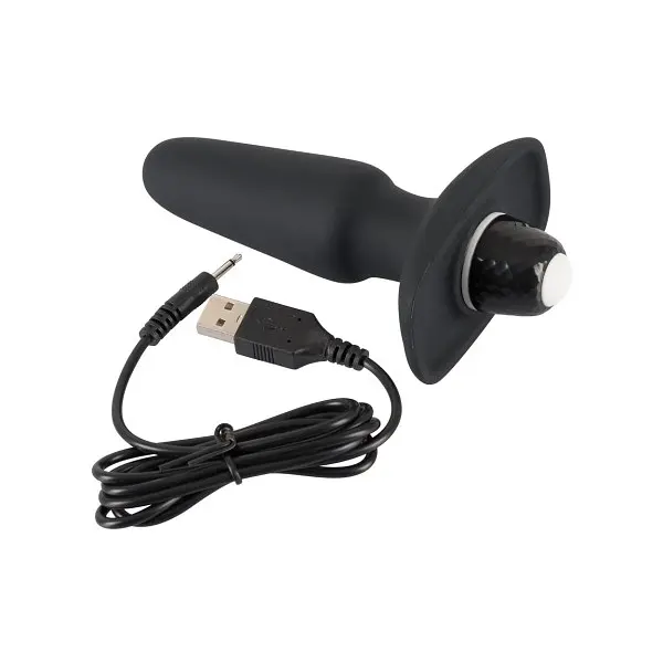 Анальна пробка Sweet Smile Rechargeable Butt Plug 14 см (чорний) - фото 4