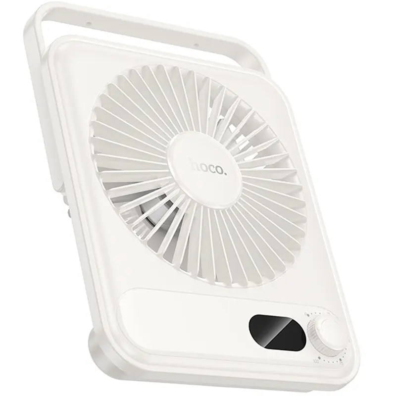 Портативний вентилятор HX607 handheld folding fan 2000 mAh White Hoco teh0029482 - фото 2