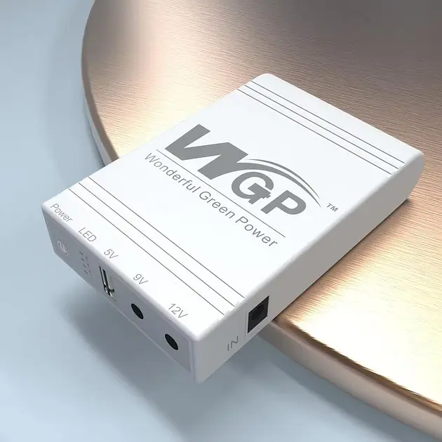 Источник бесперебойного питания мини UPS WGP емкость 38.48wH 10400mAh (Белый) - фото 5