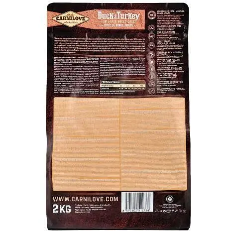 Сухий корм Carnilove Cat Large Breed для котів великих порід качка та індичка 2 кг - фото 4
