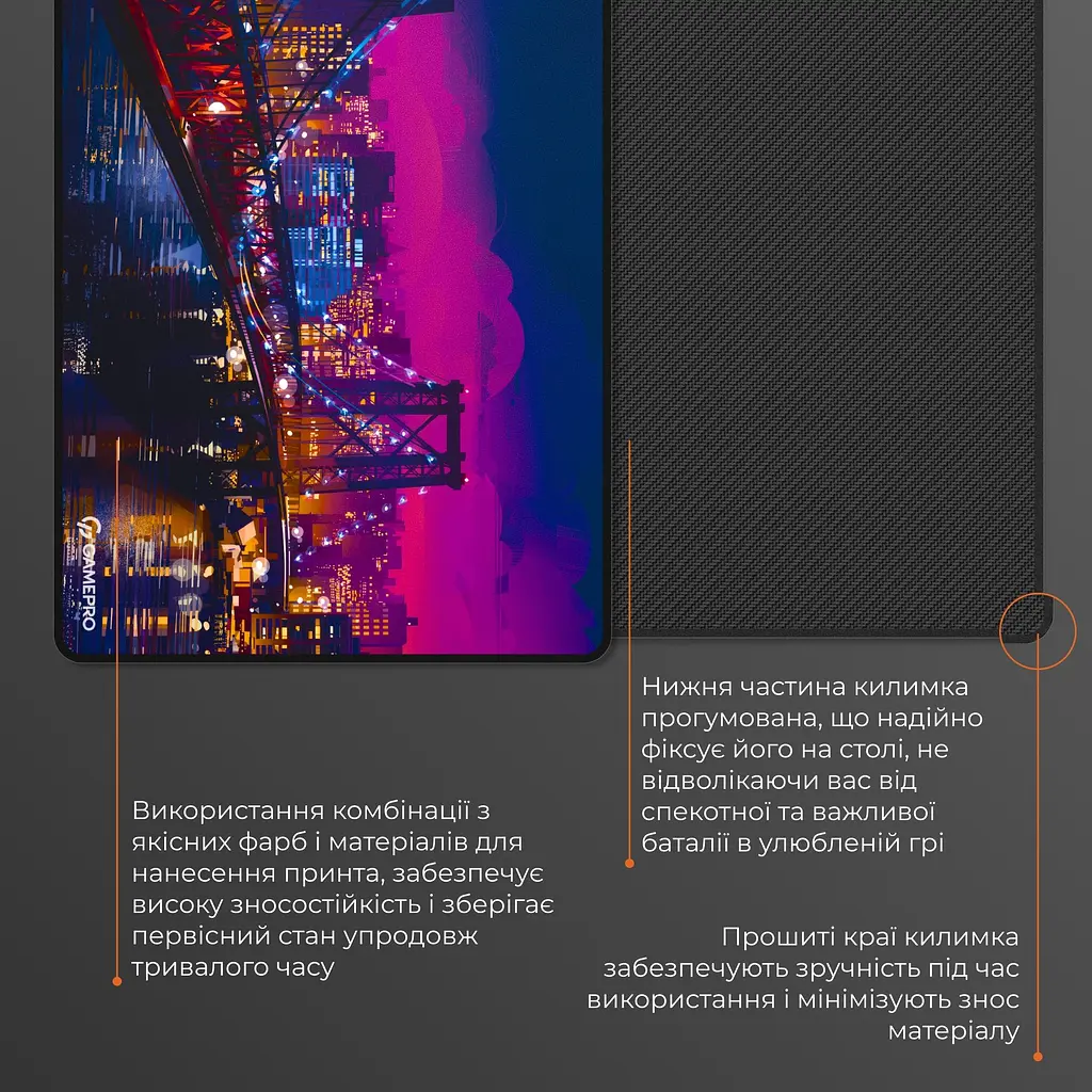 Ігрова поверхня GamePro Speed/Control Black (MP275C) - фото 9