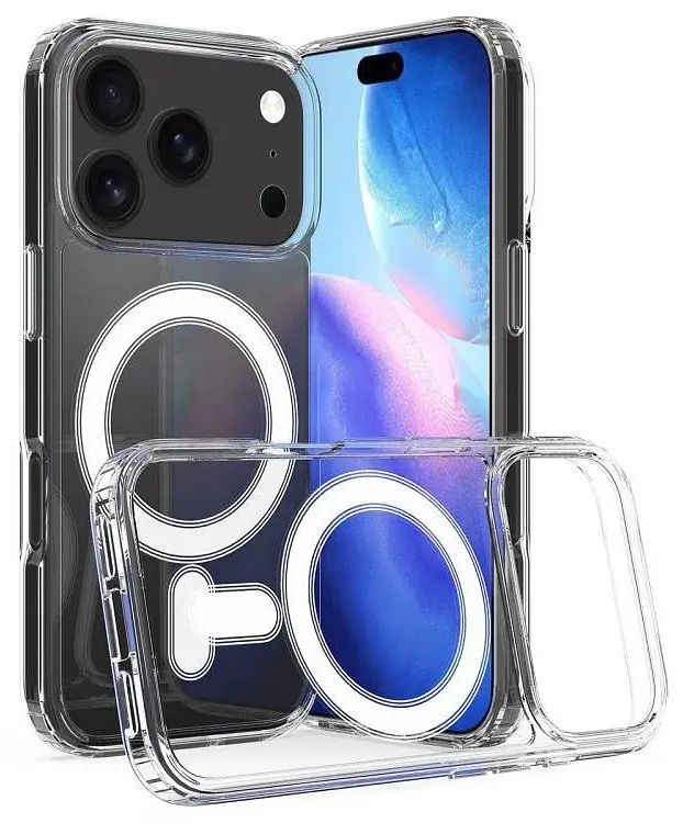 Протиударний чохол для Apple iPhone 17 Pro Max Clear Case Ultra Hybrid MagSafe Прозорий з магнітом