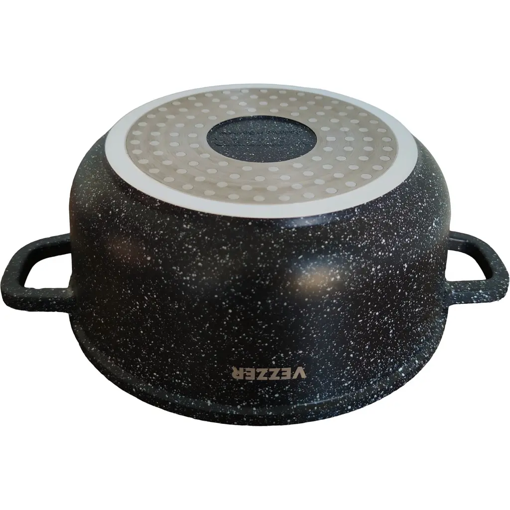 Каструля Vezzer з кришкою 22 см 3.5 л чорна (VZ8039) - фото 4
