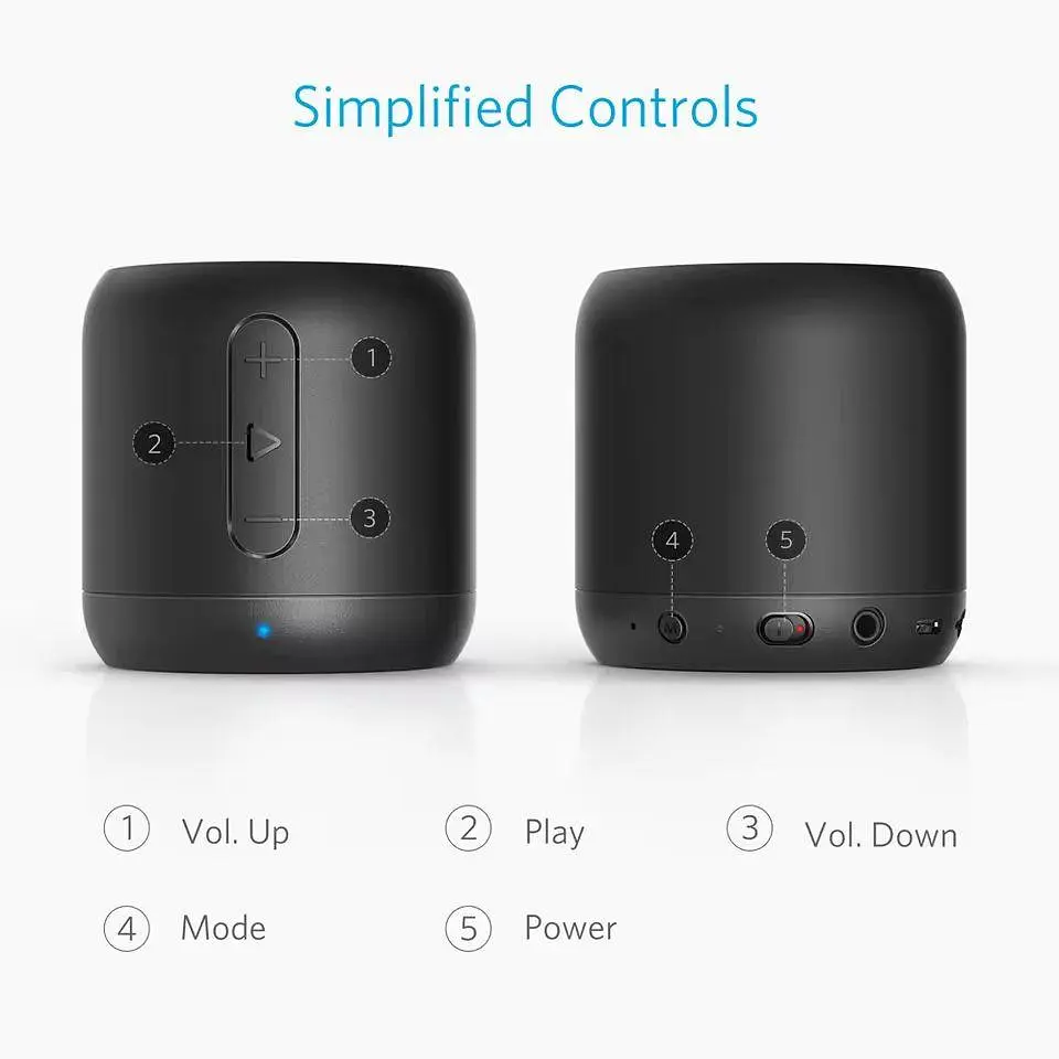 Колонка Anker SoundCore Mini Black 5W | 1800 mAh | FM радіо | підтримка micro SD - фото 6