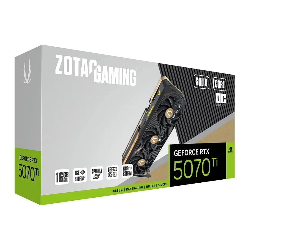 Відеокарта GeForce RTX 5070 Ti 16GB Zotac Solid Core OC (ZT-B50710J2-10P) - фото 6
