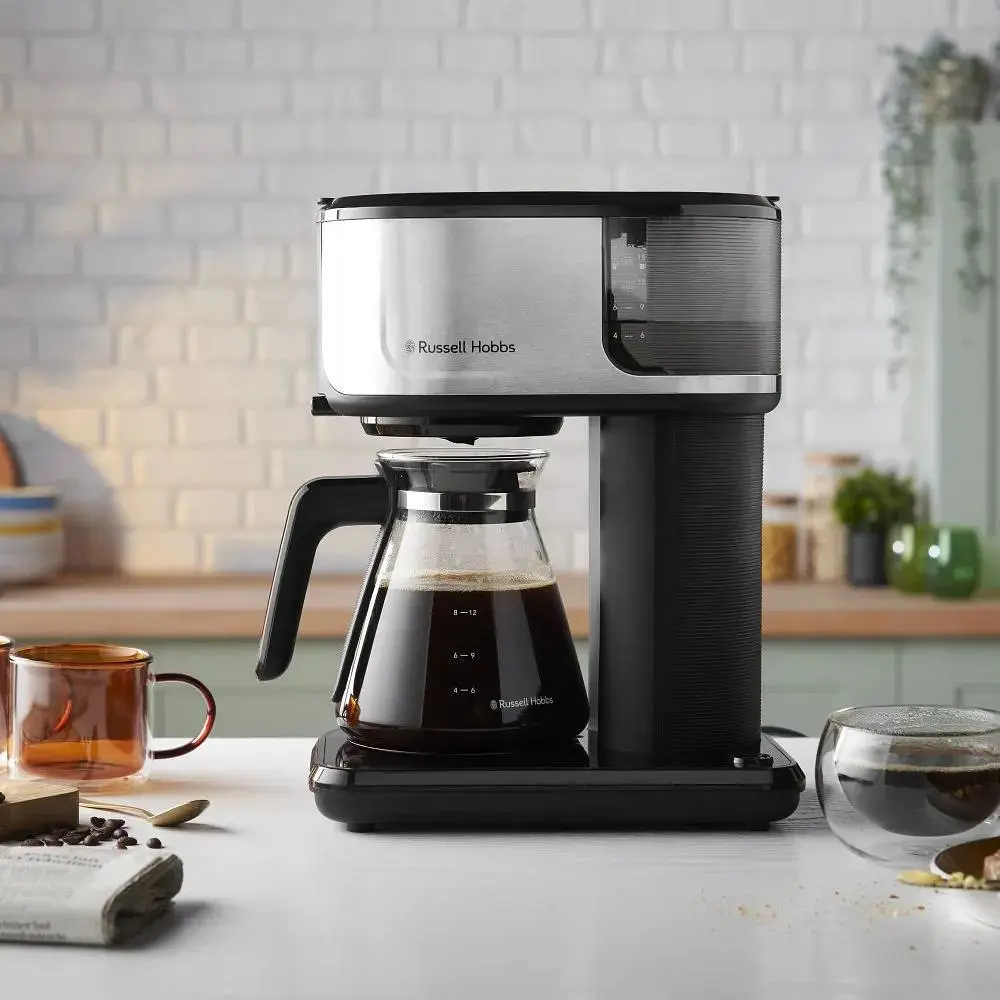 Кофеварка Russell Hobbs Attentiv, 1.25 л молотая черно-серебряная - фото 6