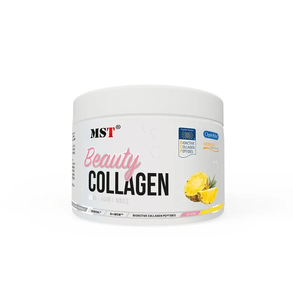 Колаген MST Nutrition Collagen Beauty Verisol + OptiMSM, 225 грам - Ананас для підтримки шкіри, волосся та нігтів
