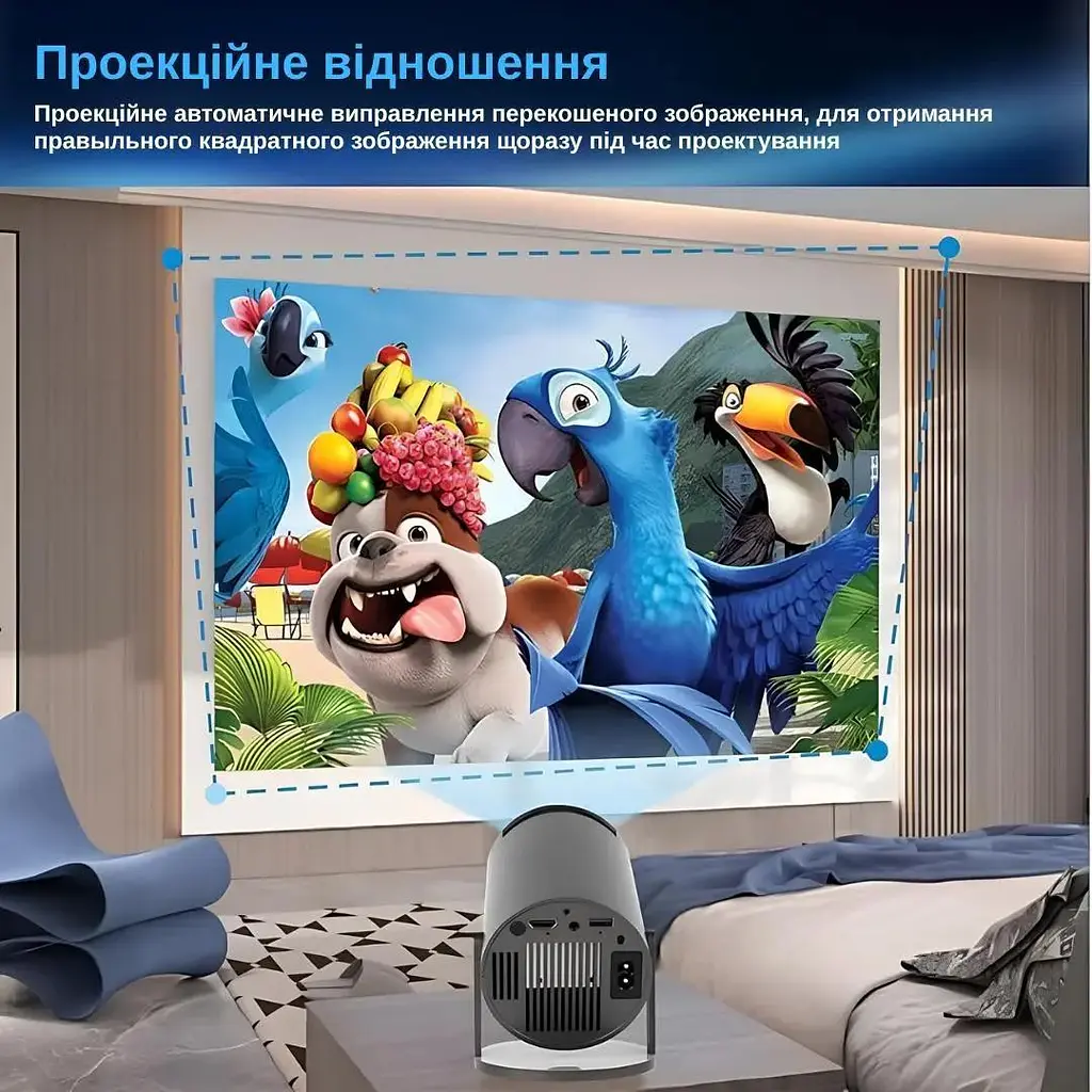 Проектор XON SmartView X-Core 1280x720P, 4K, Wi-Fi, Android, 5200Lm (XVPC1207AB 5576) Чорний - фото 5