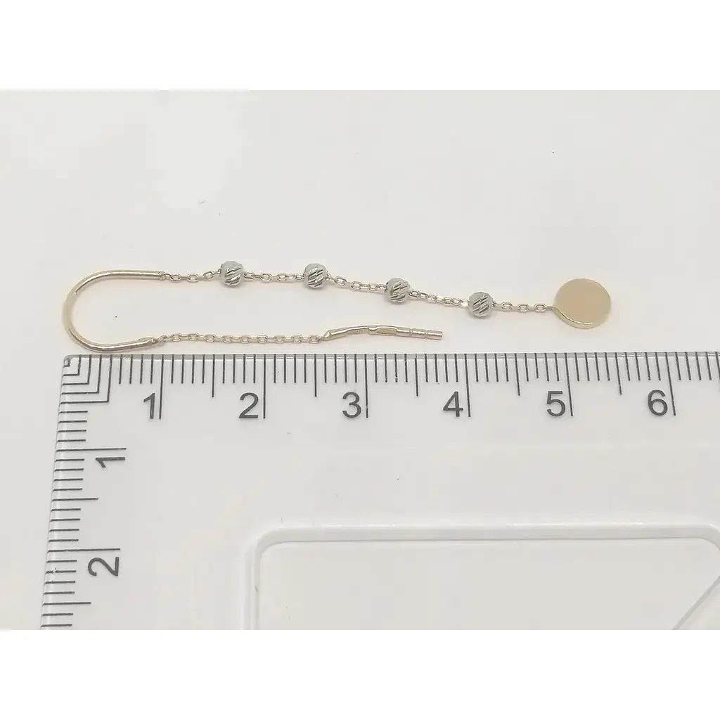 Золотые серьги-протяжки Столичная Ювелирная Фабрика. 106802 - фото 4