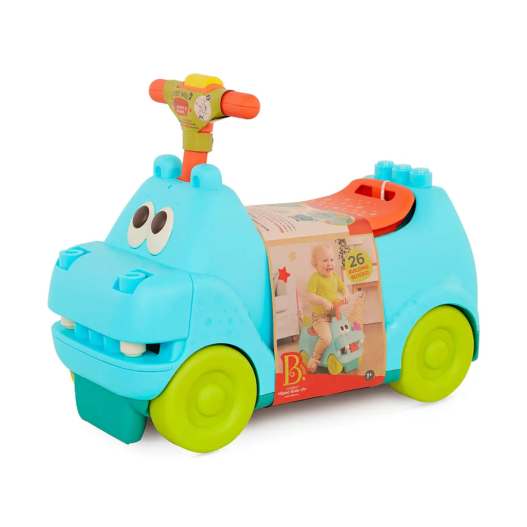 Машинка для катання та конструктор Battat Бегемотик Санні (BX2312Z) - фото 4