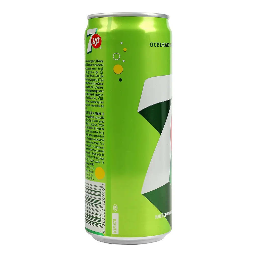 Напиток 7up нуль сахара безалкогольный сильногазированный 0.33 л - фото 4