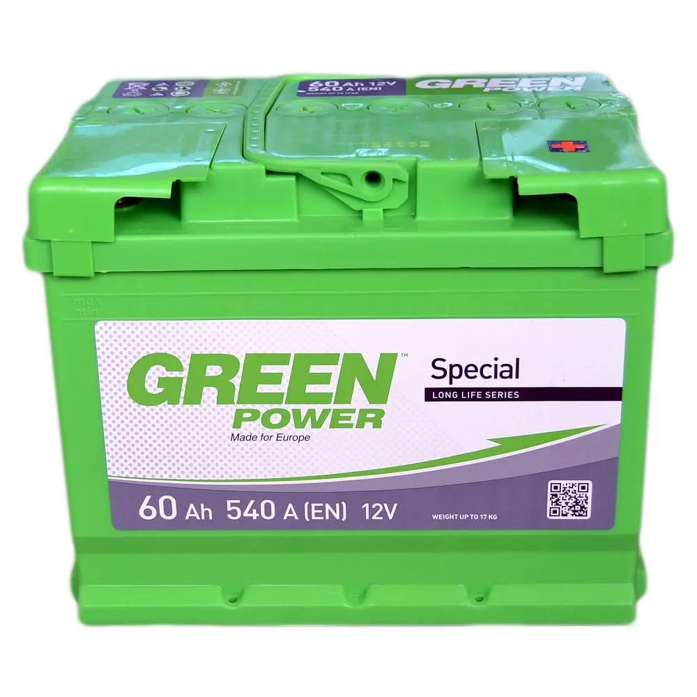 Автомобільний акумулятор GREEN POWER 6СТ-60Ah АзЕ 540A (EN)