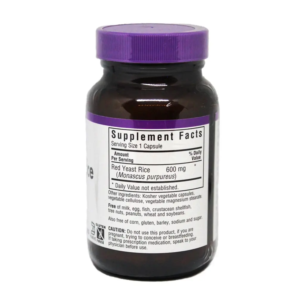 Травы Bluebonnet Nutrition Красный Дрожжевой Рис 600мг, 60 гелевых капсул (BLB1170) - фото 2