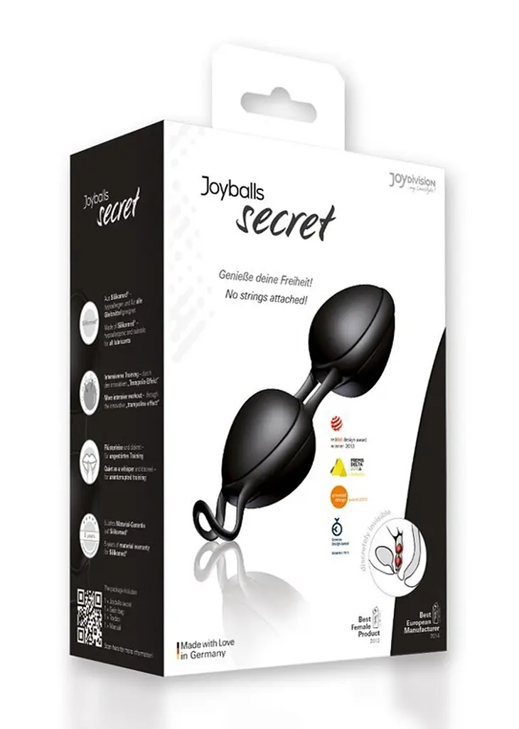 Вагінальні кульки Joydivision Joyballs Secret, 11.4 см, чорний - фото 2