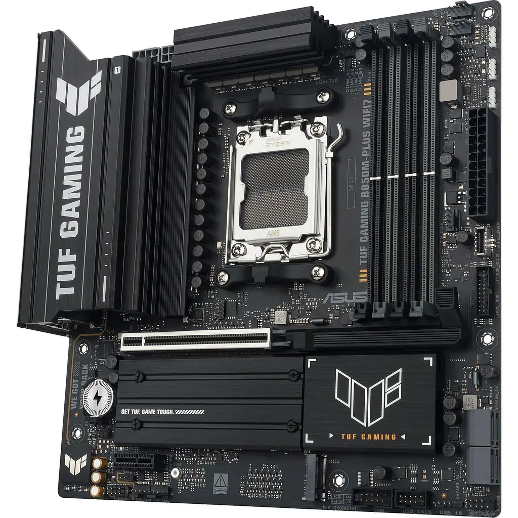 Материнська плата ASUS TUF GAMING B850M-PLUS WIFI7 (TUF GAMING B850M-PLUS WIFI7) (Socket AM5, AMD B850, Micro-ATX) - фото 2