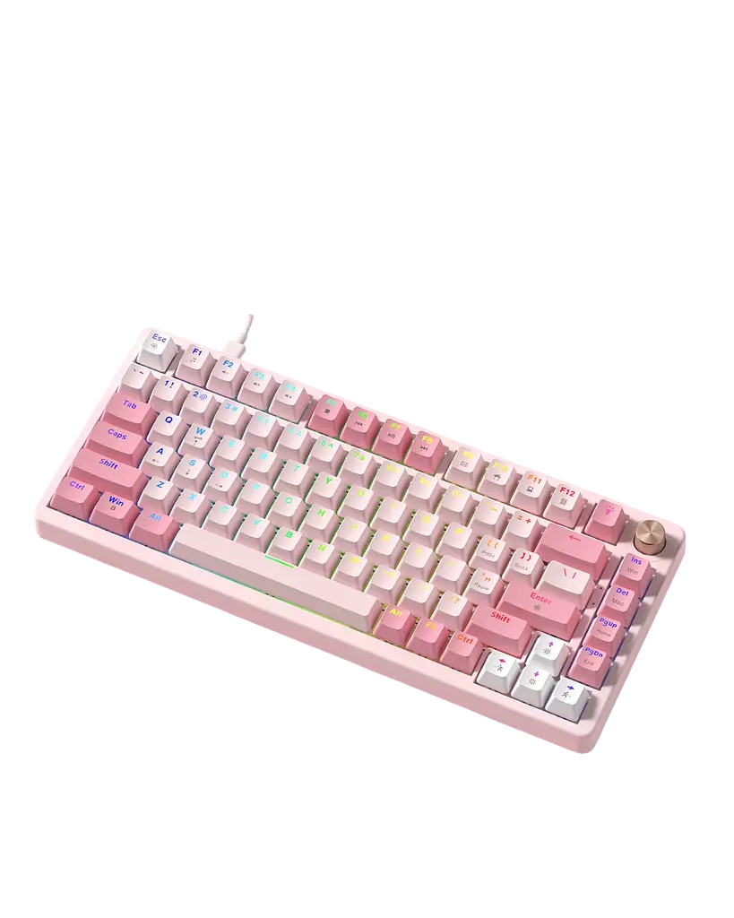 Клавіатура Womier VK75 Cream Switch Pink (VK75-CS-PK) - фото 2