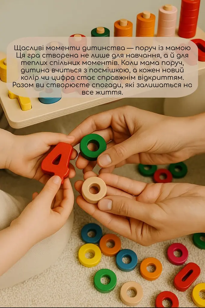 Навчальний дерев’яний розвиваючий сортер для малюків - фото 9