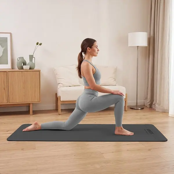 Килимок (мат) для фітнесу та йоги Gymtek Premium TPE 0,5см чорний - фото 5