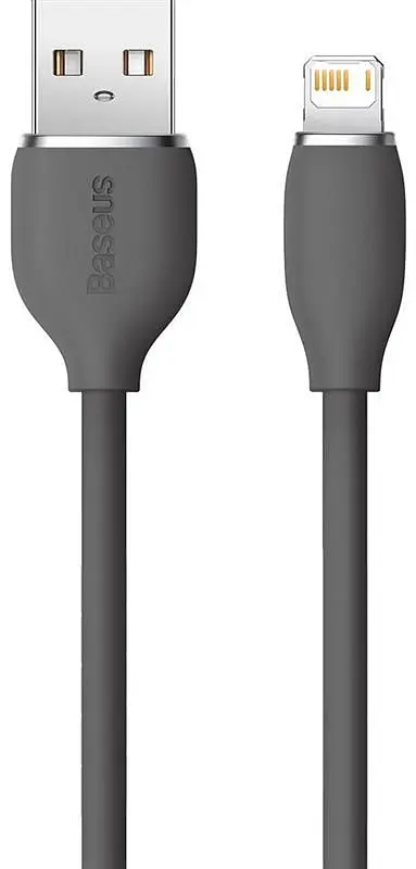 Кабель Baseus Jelly Liquid Silica Gel USB - Lightning (M/M), 2.4 A, 2 м, Black (CAGD000101) - фото 3